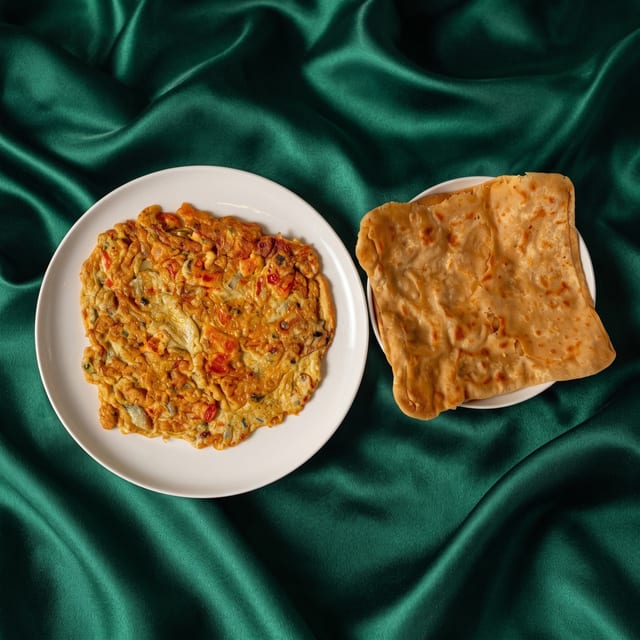 Desi Omelette w/ Paratha.